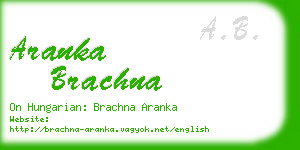 aranka brachna business card